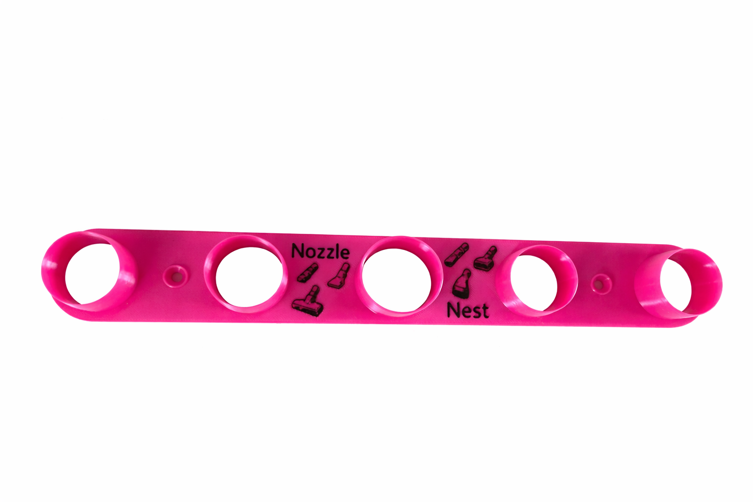 Nozzle Nest premium edition in pink shown without vacuum nozzles